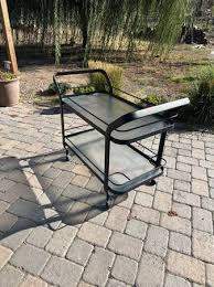 Large Outdoor Rolling Patio Bar Cart