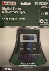 Utilitech Digital Outdoor Timer With 3