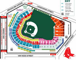 Fenway Park Seating Map Fenway Seat Map United States Of