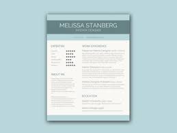free resume template for interior