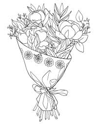 Quadro famoso mazzo di fiori al ramo di ivy. Disegni Da Colorare Bouquet Di Fiori Wonder Day Com