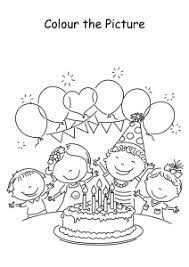 Printable coloring sheets of cakes and characters make an awesome free birthday activity! Colour The Picture Birthday Party Coloring Pages Worksheets For Kindergarten First Grade Art And Craft Worksheets Schoolmykids Com