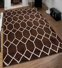 geometric pattern brown 6 x 4 feet