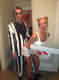 How sad that they have to bleep out a miley cyrus song because shes dancing in a teddy bear outfit twerking singing about ecstasy. Funny Homemade Couple Costume Miley Cyrus And Robin Thicke