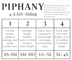 The Piphany 4 Easy Sizing Chart Is A More Inclusive Fit