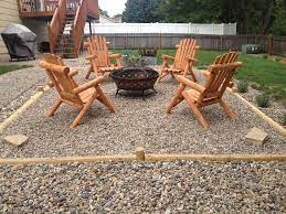 Pea Gravel Patio With Fire Pit Pea