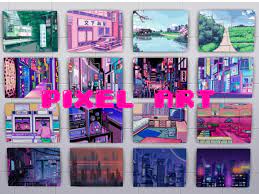 galayfo s pixel art paintings set