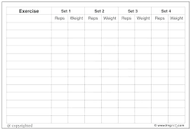 Fitness And Diet Journal Exercise Template Printable Free Log Gemalog