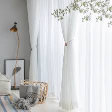 Brilliant White Chiffon Sheer Voile Curtain