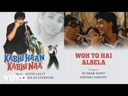 The movie is directed by kundan shah and featured shah rukh khan, deepak tijori and suchitra krishnamoorthi as lead characters. Jatin Lalit Kumar Sanu Devaki Pandit Woh To Hai Albela From Kabhi Haan Kabhi Naa K Pop Lyrics Song