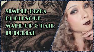 simple 1920s burlesque make up hair