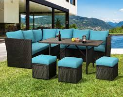 Blue Patio Garden Furniture Sets