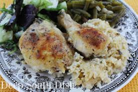 Why would anyone want to cut up a whole chicken? Deep South Dish Old School Baked Chicken And Rice