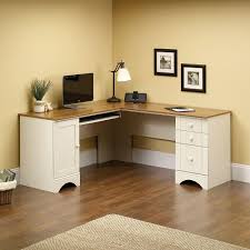 You'll find an array of desks for small places, including writing desks and adjustable drafting tables. Sauder Harbor View Corner Computer Desk Antiqued White Staples Ca