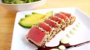 seared tuna with soy wasabi glaze