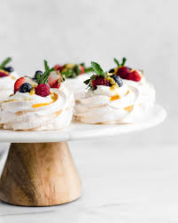 mini pavlovas with coconut whipped