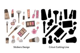 makeup printable stickers sheet graphic