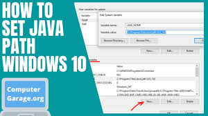 how to set java path in windows 10 the