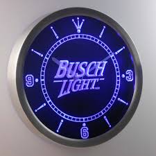 Nc0481 Busch Light Beer Neon Sign Led Wall Clock Bleubazaar Eu