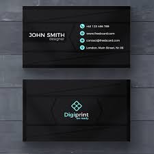 Dark Business Card Template Psd File Free Download