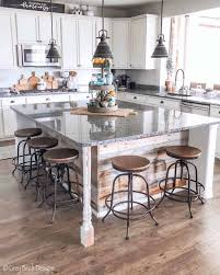 kitchen island with seats on two sides