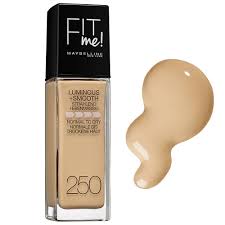 maybelline fit me liquid foundation 250