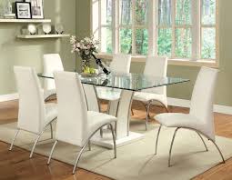 Beveled Glass Top Dining Table Set