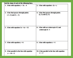 Practices Worksheets Graphing Linear