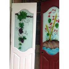 Hinged Printed Wooden Glass Door For