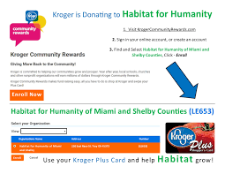 An entertainment gift card can help plan the perfect day out or relaxing night in. Kroger Community Rewards Program Habitat For Humanity