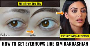 how to do eyebrows like kim kardashian