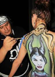 body painter has colorful experience