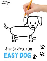 how to draw a dog for kids easy
