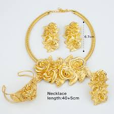 dubai gold plated jewelry set
