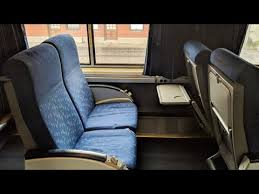 amtrak coach seat features on an