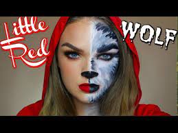 half little red half wolf makeup