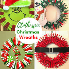 easy diy christmas clothespin wreath