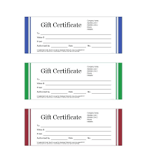 Blank Gift Certificates Templates Free Gift Certificate