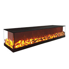 2 sided electric fireplace 3d decor