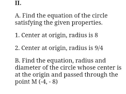 П A Find The Equation Of The Circle