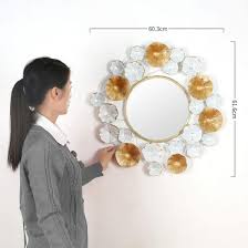 Decorative Metal Wall Mirror White And