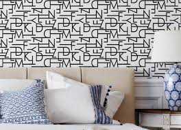 Abstract Letters Wallpaper Livingroom