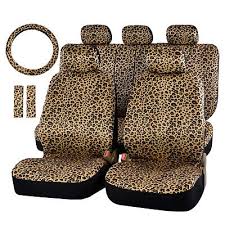 Leopard Print Car Seat Cover Bundle