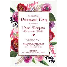 Floral Garden Retirement Party Invitations Paperstyle