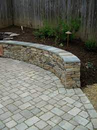 Paver Patio With Building Stone Seating