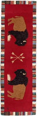 buffalo hooked wool rug