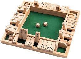 Jeu de société en bois, 4 joueurs Shut The Box Dice Game Mathématiques  Traditional Pub Board Dice Game | Fruugo FR