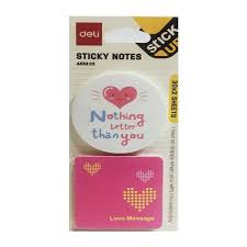 Deli Fancy Sticky Note White And Pink 30x2sheets Pads