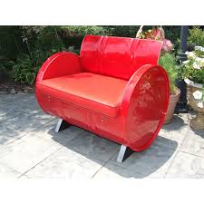 drum works furniture very red arm chair