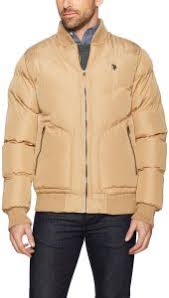 U S Polo Assn Mens Standard Quilted Jacket Honey 5985 Xl